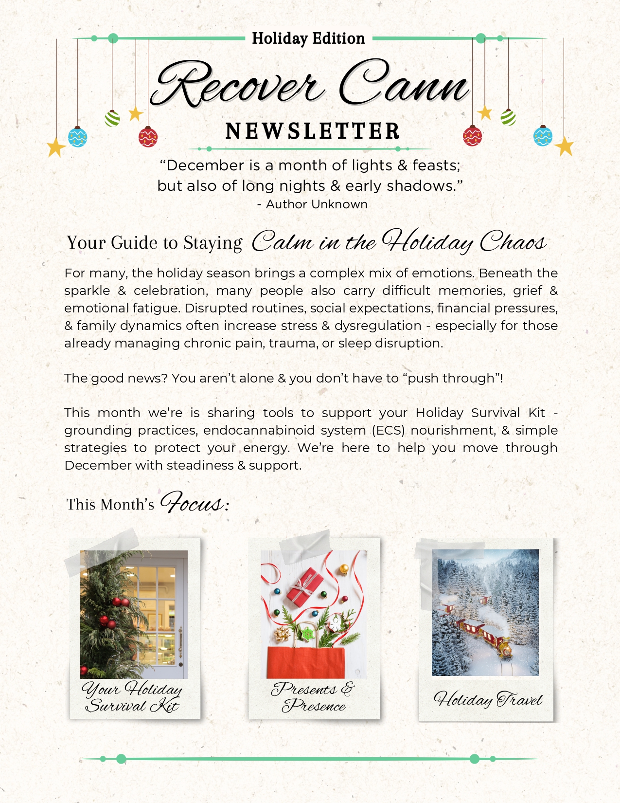 December 2025 Newsletter